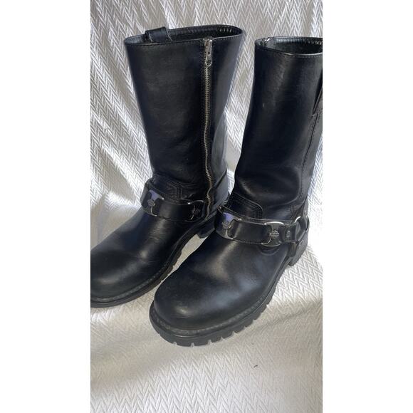 Harley-Davidson Other - HARLEY DAVIDSON BLACK LEATHER RIDING BOOTS MEN'S 10.5